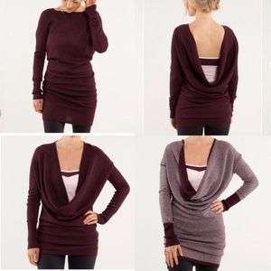 Lululemon Serenity Sweater Wrap Dress Bordeaux